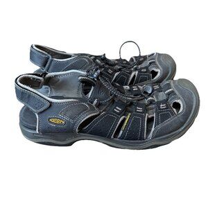 Keen Rialto H2 American Built Black Gargoyle Sandals Shoes Mens 11 Black